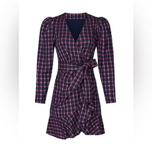 Tanya Taylor Plaid Lexi Wrap Dress